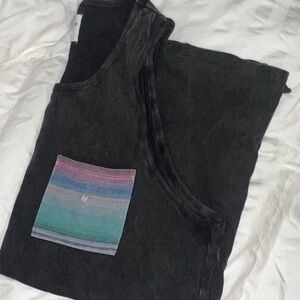 On the byas PACSUN men’s tank top with pocket gray / washed black sz M nwt